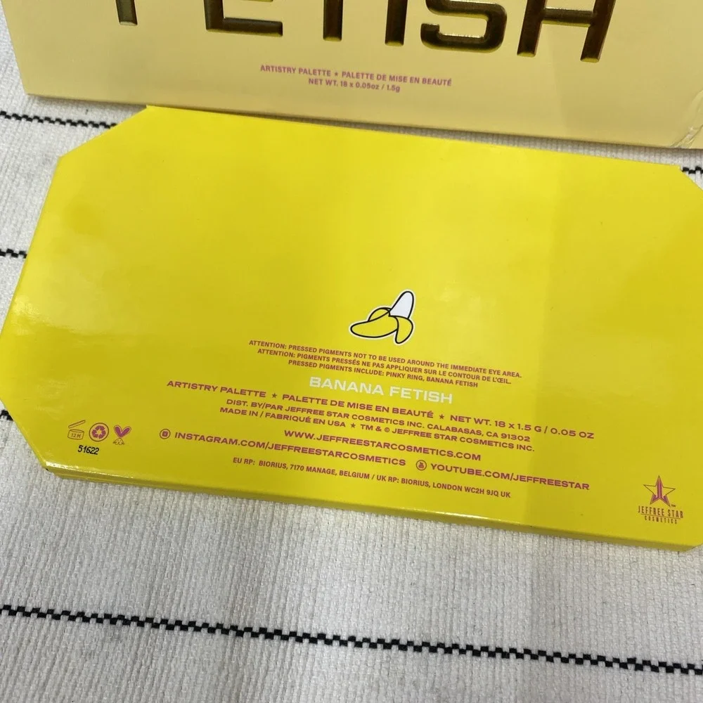 Jeffree Star Cosmetics Banana Fetish Artistry Makeup Eyeshadow Palette DISCO